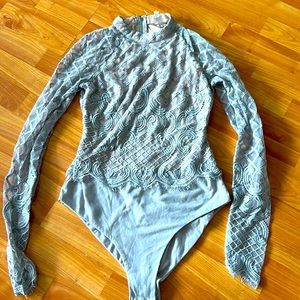 Lace long sleeve bodysuit